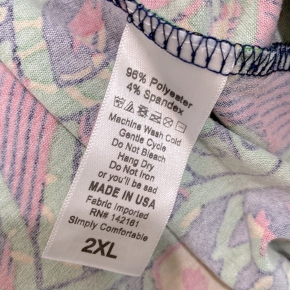 Lularoe blue floral skirt size 2X - Picture 5 of 5